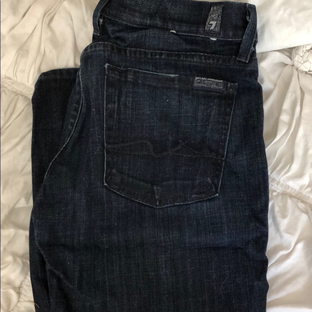 7 for all mankind dark denim jeans